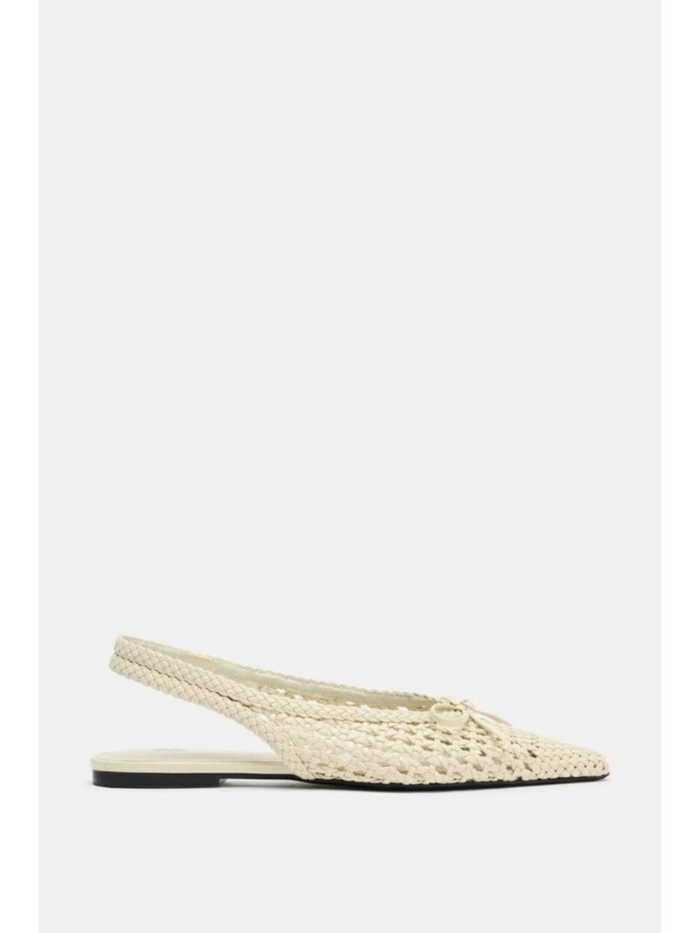ZARA BRAIDED EFFECT FLAT SHOES - Picture 2 of 4